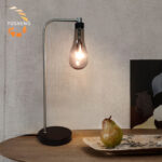 Factory Newly Nordic Minimalist Simple Bedroom Table Lamp Home Decor Hotel Bedside Desktop Study Lighting - 图片 2