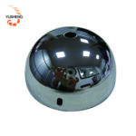 80mm Ceiling Semi-Circular Base with Mounting Plate - Bright Chrome Finish